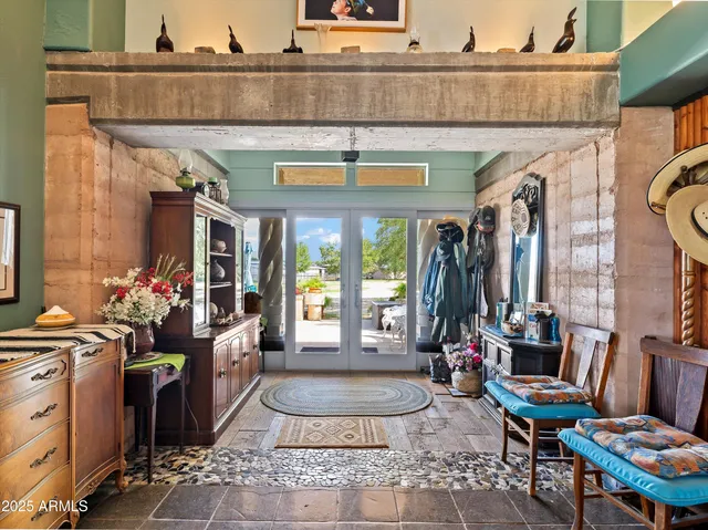 a view of a bike storage and utility room