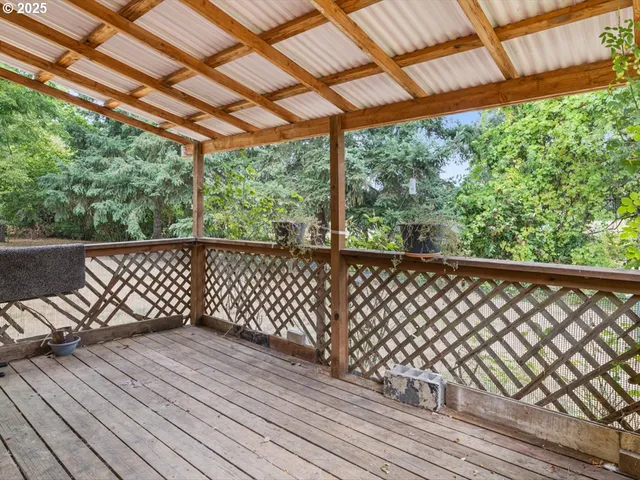 a view of a black gate