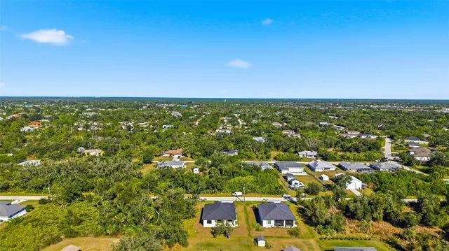a view of yard with ocean view
