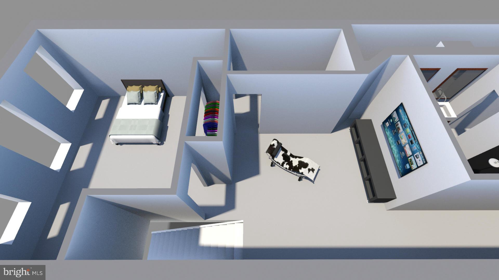 1681 35th Street Northwest Washington, DC 20007 - Photo 11 of 13 Architect's Rendering -- Upper Level