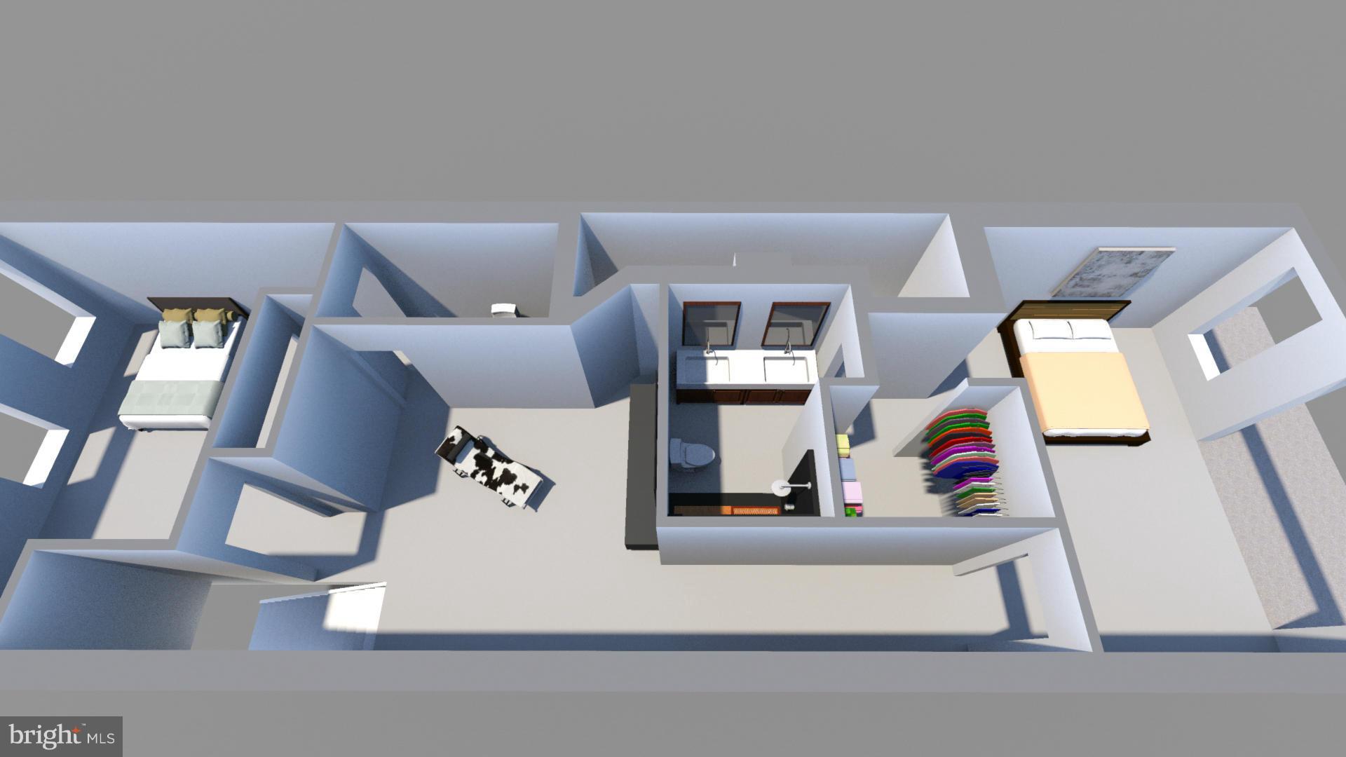 1681 35th Street Northwest Washington, DC 20007 - Photo 12 of 13 Architect's Rendering -- Upper Level