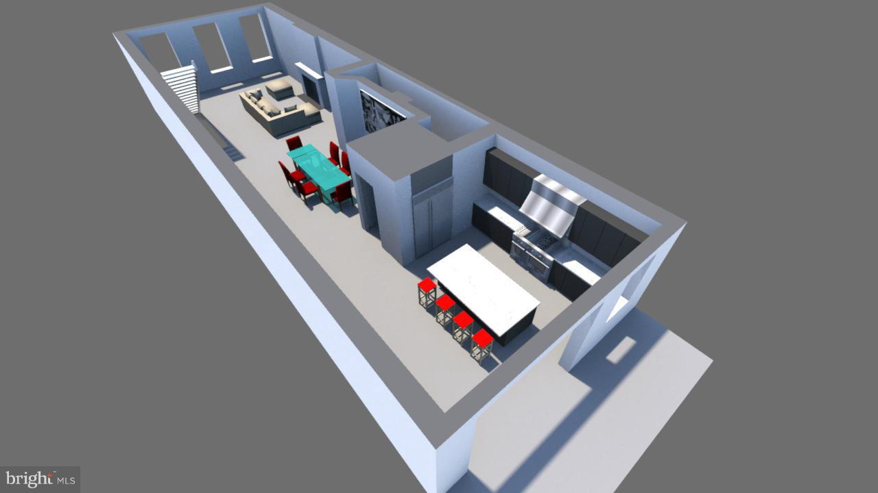 1681 35th Street Northwest Washington, DC 20007 - Photo 5 of 13 Architect's Rendering -- Main Level
