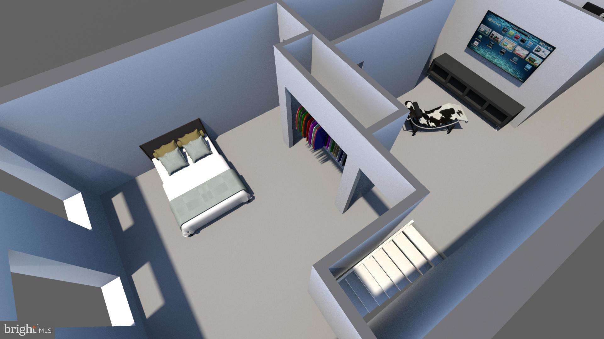 1681 35th Street Northwest Washington, DC 20007 - Photo 10 of 13 Architect's Rendering -- Upper Level