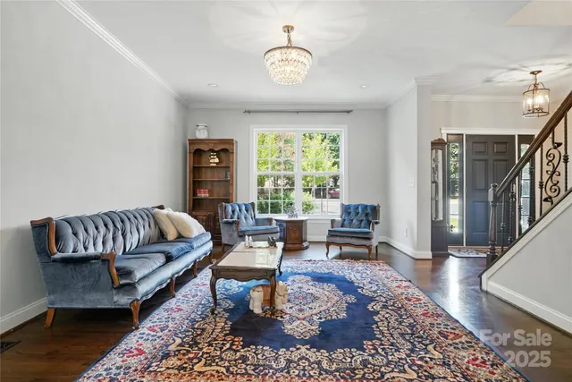 a living room with furniture or couch and a window