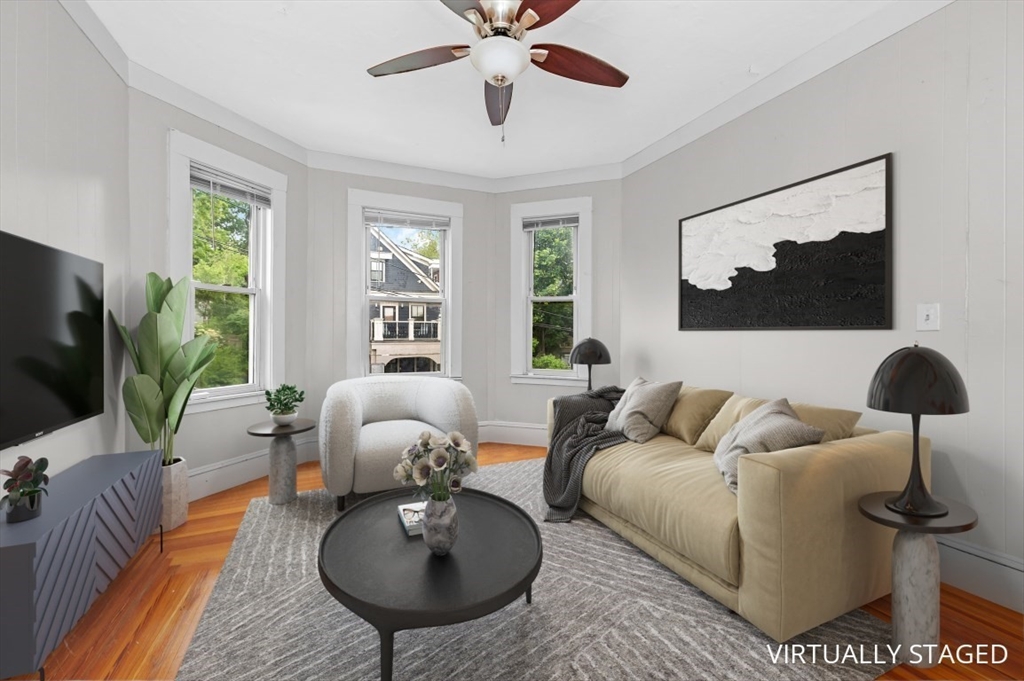 19 Dewolf Street Boston, MA 02125 - Photo 3 of 30 a living room with furniture and a flat screen tv