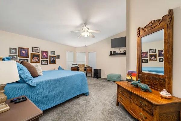 a living room with furniture and a couch