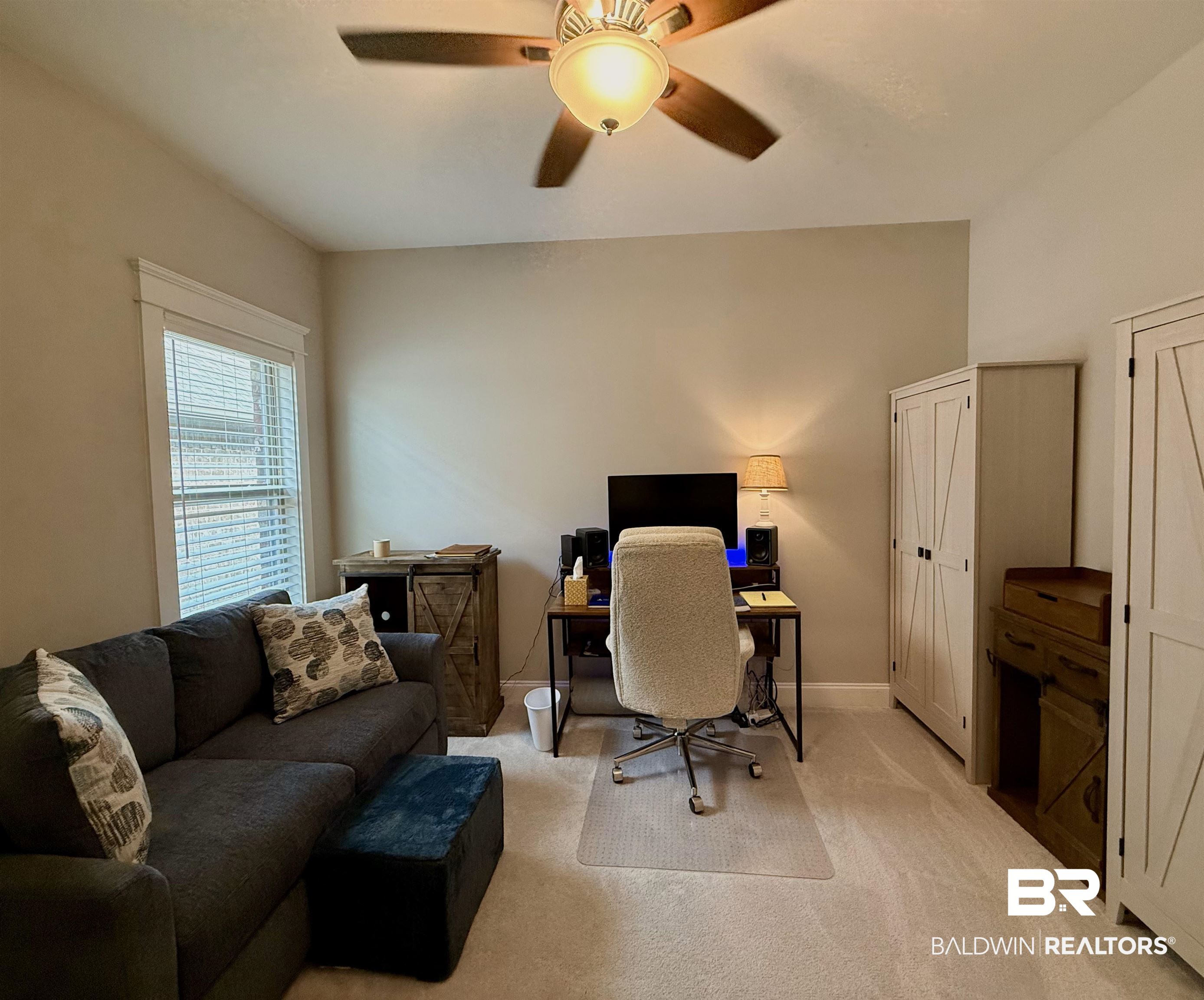 31748 Canopy Loop Spanish Fort, AL 36527 - Photo 9 of 22 Office featuring light carpet and ceiling fan