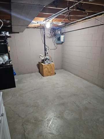 a view of a room with racks