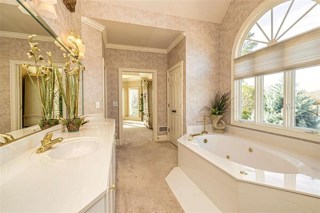 35 Torrey Pines Court Newnan, GA 30265 - Photo 19 of 54 a bathroom with a bathtub and a sink