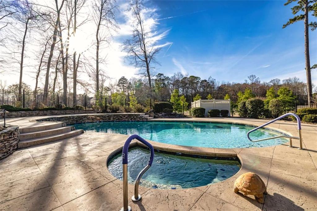 35 Torrey Pines Court Newnan, GA 30265 - Photo 50 of 54 a view of a swimming pool with a patio