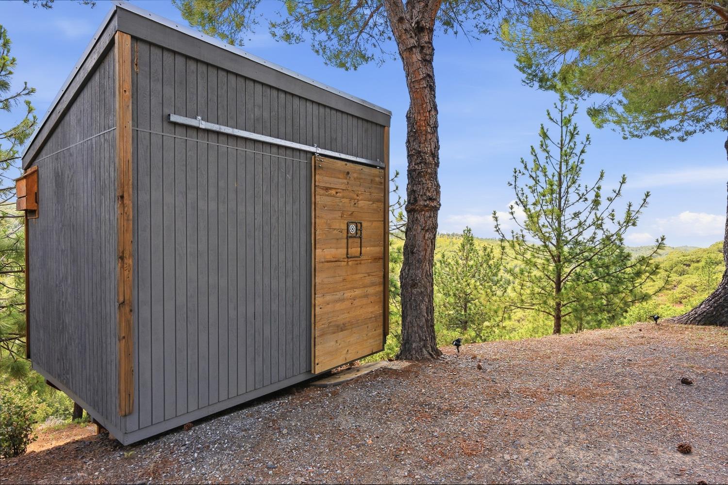 5595 Jasper-Ridge Murphys, CA 95247 - Photo 54 of 96 Large custom shed with sliding door.