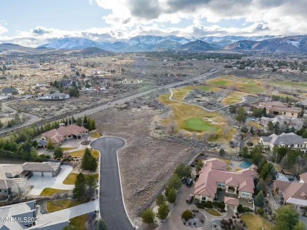 an aerial view of residential house with outdoor space