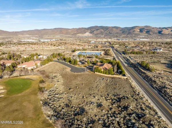 a view of a city with a mountain