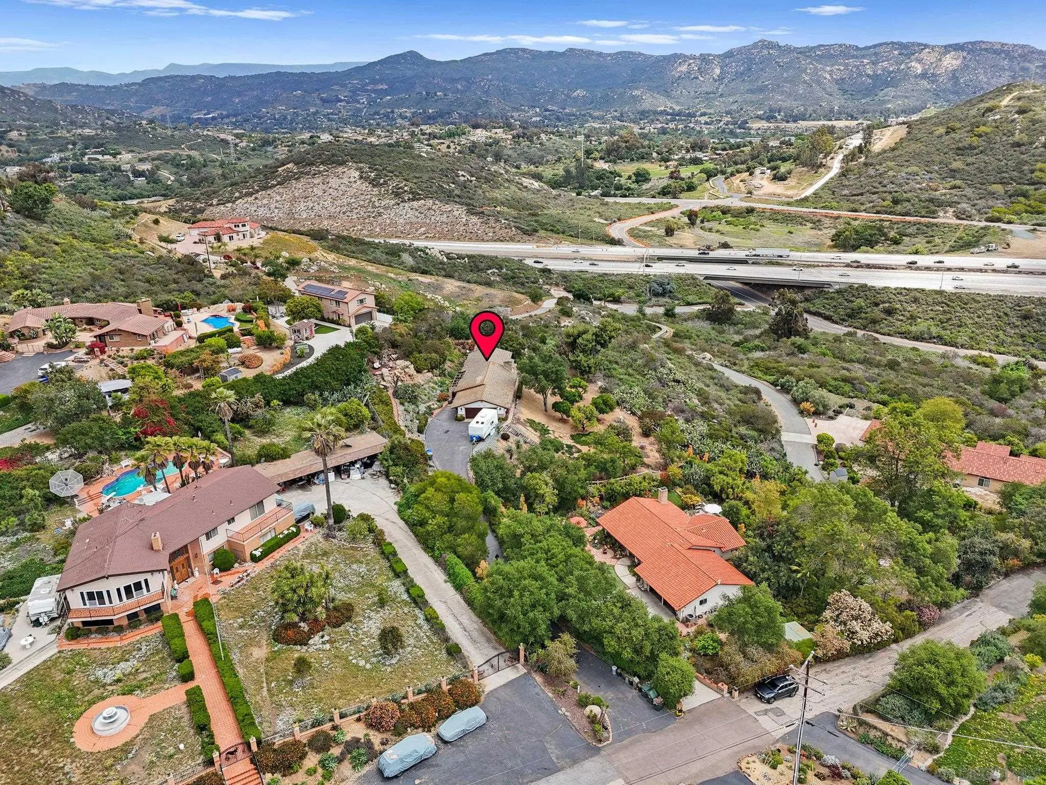 2189 Rockhoff Road Escondido, CA 92026 - Photo 2 of 60 an aerial view of residential houses with outdoor space and trees