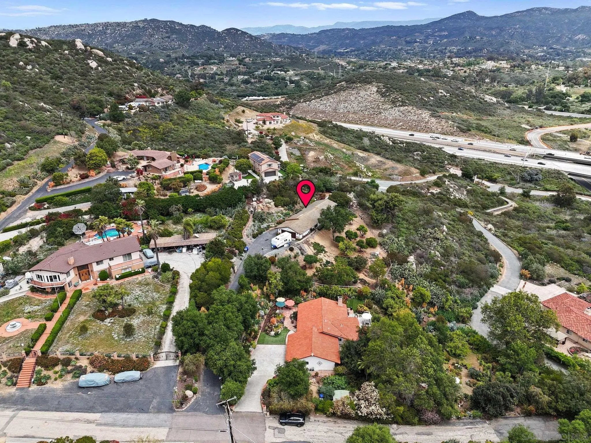 2189 Rockhoff Road Escondido, CA 92026 - Photo 3 of 60 an aerial view of residential house and lake view