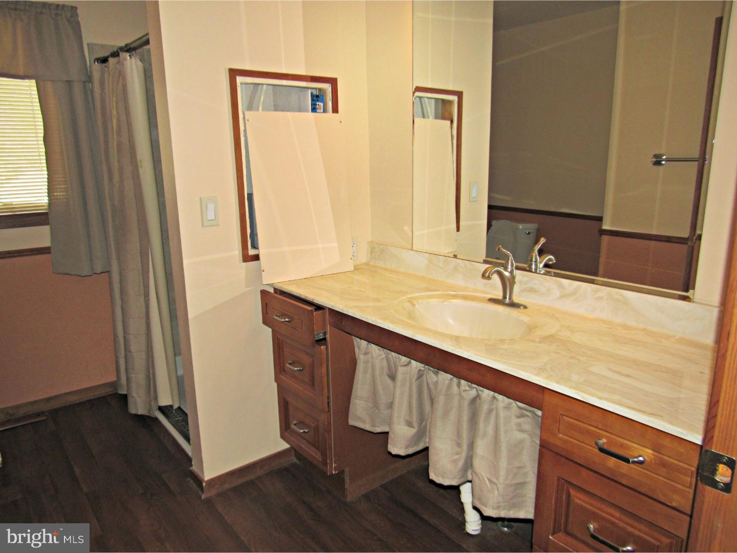 317 Clump Road Green Lane, PA 18054 - Photo 23 of 23 a bathroom with a double vanity sink and a mirror
