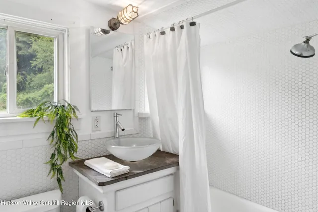 a view of a backyard with a garden and plants