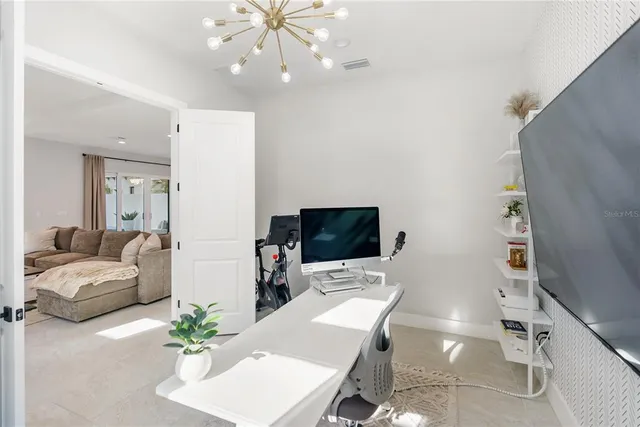 a view of a hallway with entryway