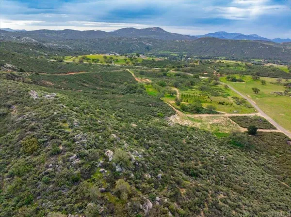 a view of a mountain with an outdoor space