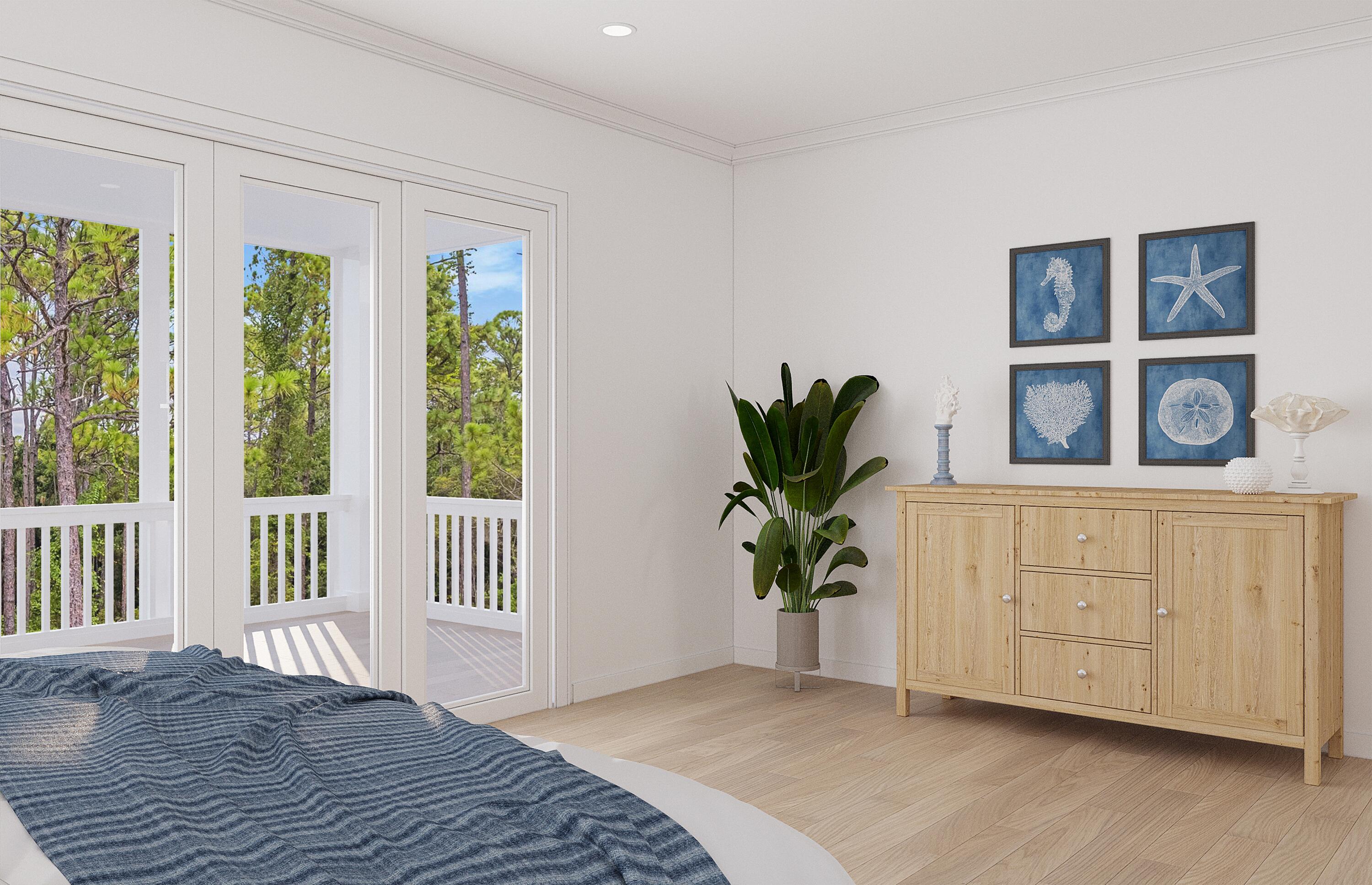 268 Redbud Ln Inlet Beach Inlet Beach, FL 32461 - Photo 12 of 22 a bedroom with windows and flower pot