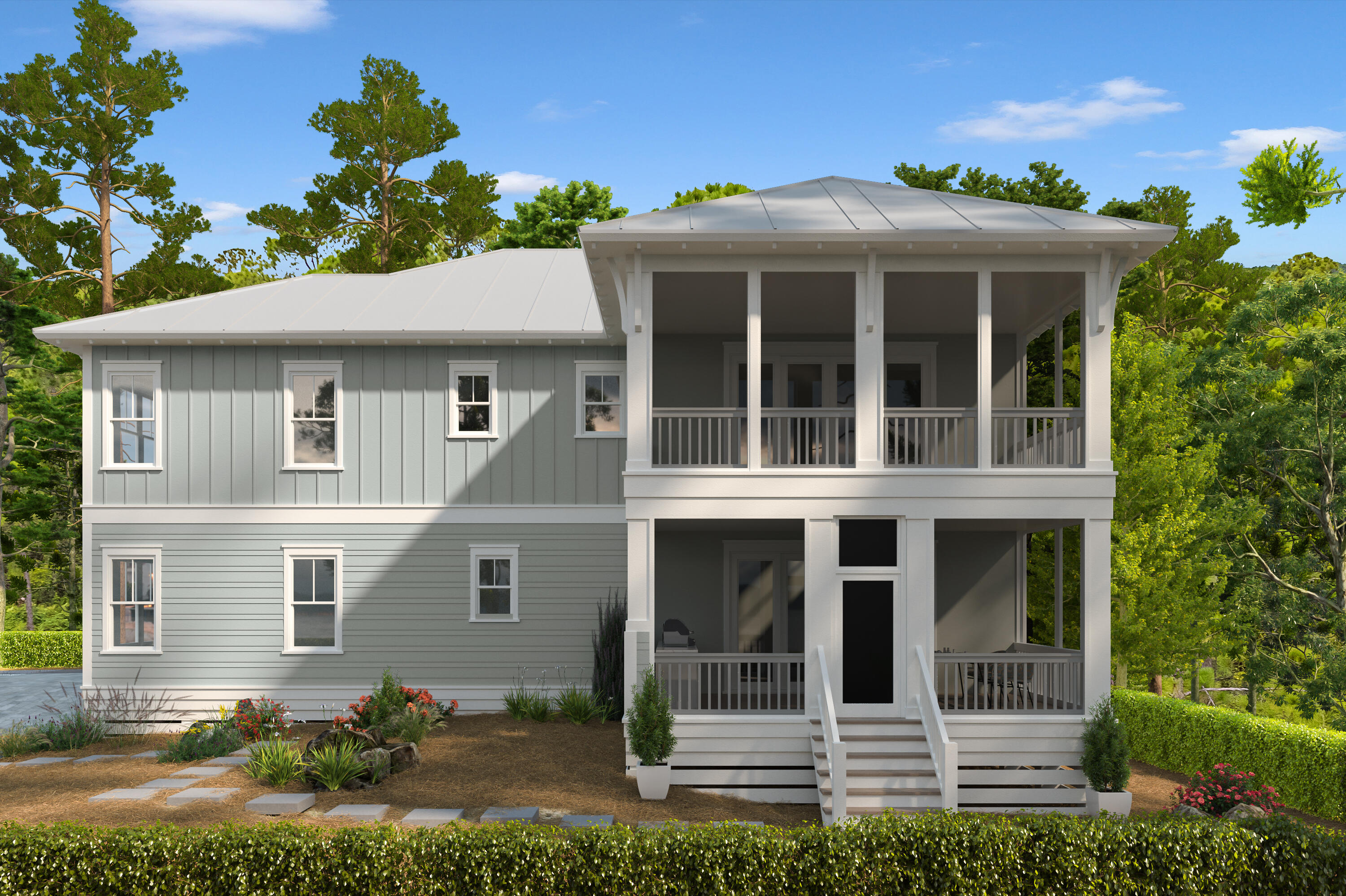 268 Redbud Ln Inlet Beach Inlet Beach, FL 32461 - Photo 16 of 22 a front view of a house with a yard