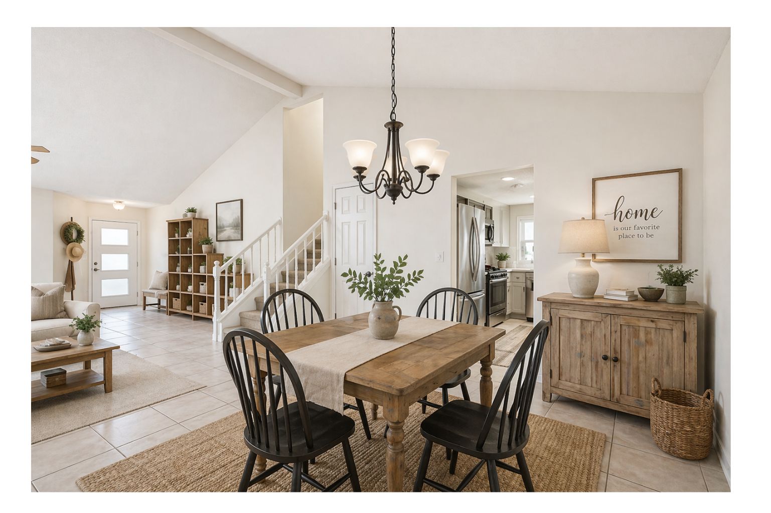 13129 New Boston Bend Austin, TX 78729 - Photo 9 of 26 Dining area (Virtual Photo) featuring a classic chandelier and wood-finish flooring