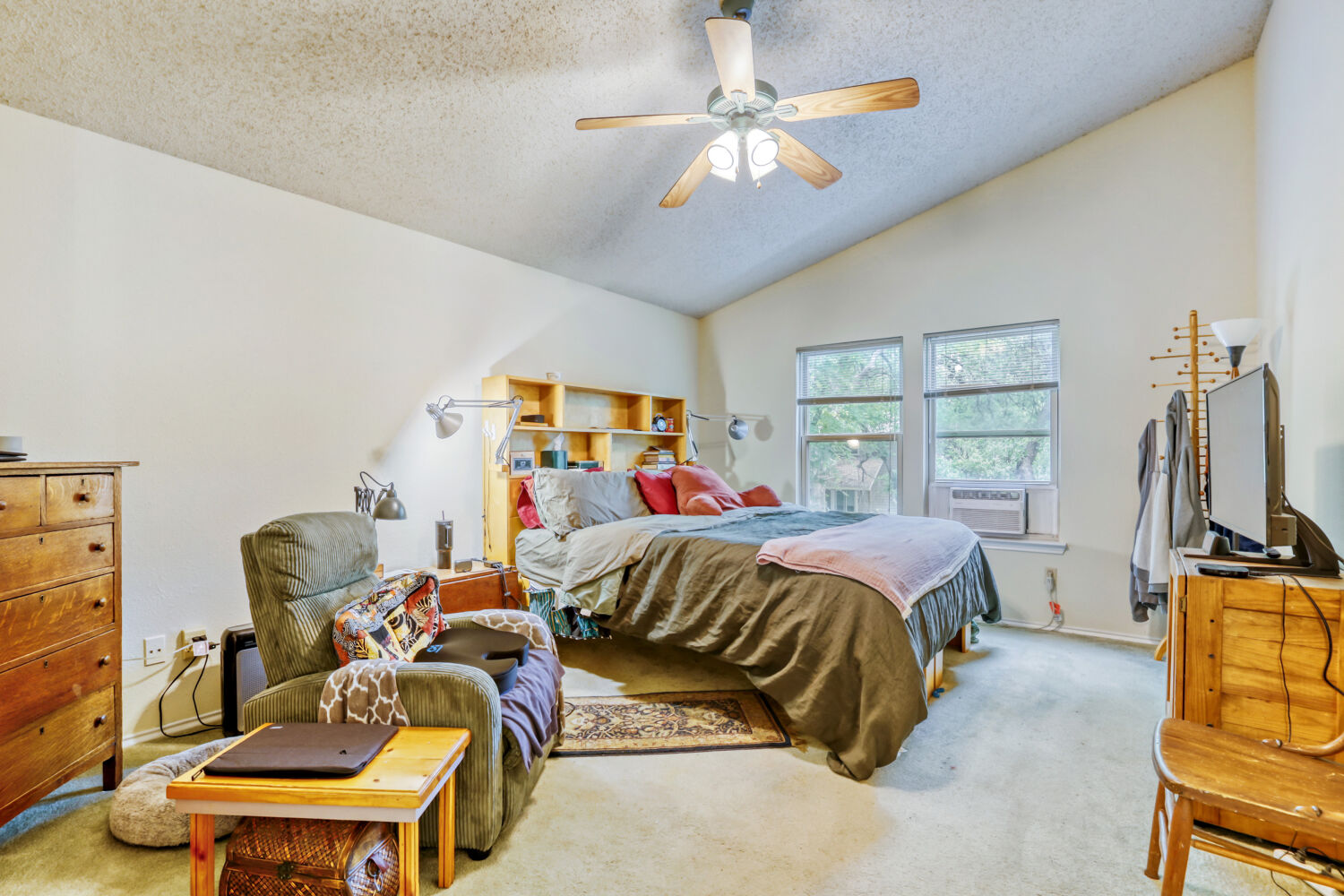 13129 New Boston Bend Austin, TX 78729 - Photo 10 of 26 Carpeted Master bedroom with a ceiling fan