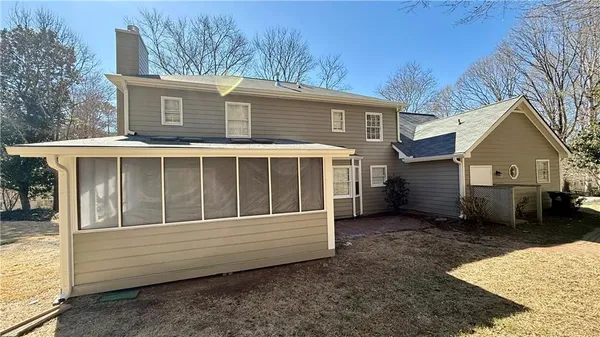 a view of a house with a window