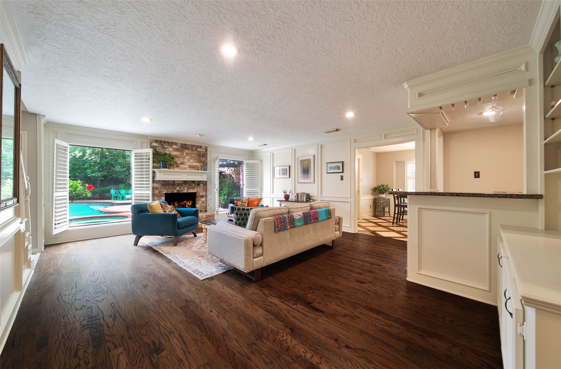 17007 Windrow Drive Spring, TX 77379 - Photo 5 of 46 a living room with furniture and a fireplace