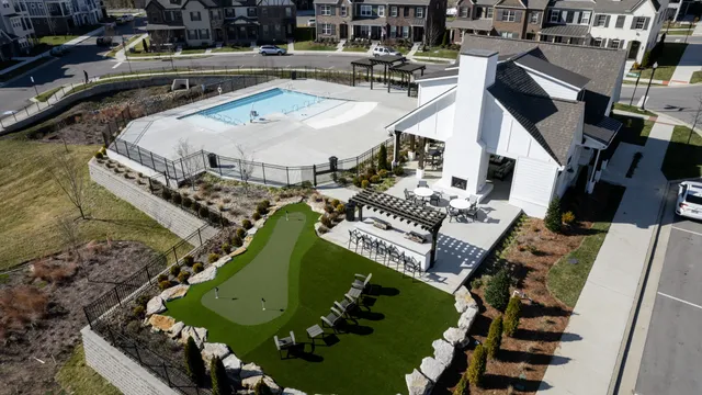 a view of that has a painting on the wall