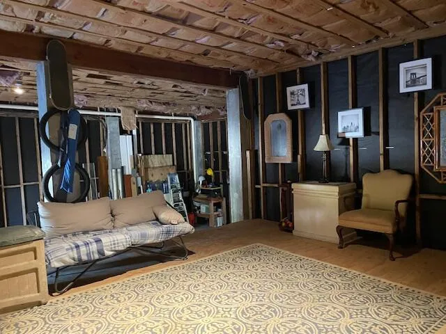 a view of a porch with furniture