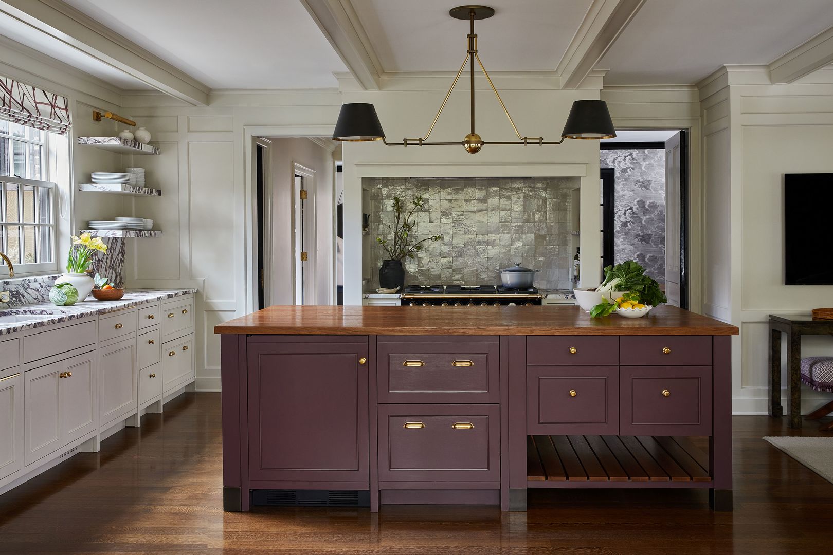 1296 North Green Bay Road Lake Forest, IL 60045 - Photo 24 of 69 a kitchen with stainless steel appliances kitchen island granite countertop a refrigerator and a wooden floors