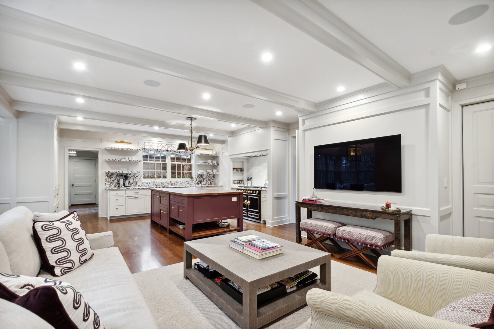 1296 North Green Bay Road Lake Forest, IL 60045 - Photo 28 of 69 a living room with furniture and a flat screen tv