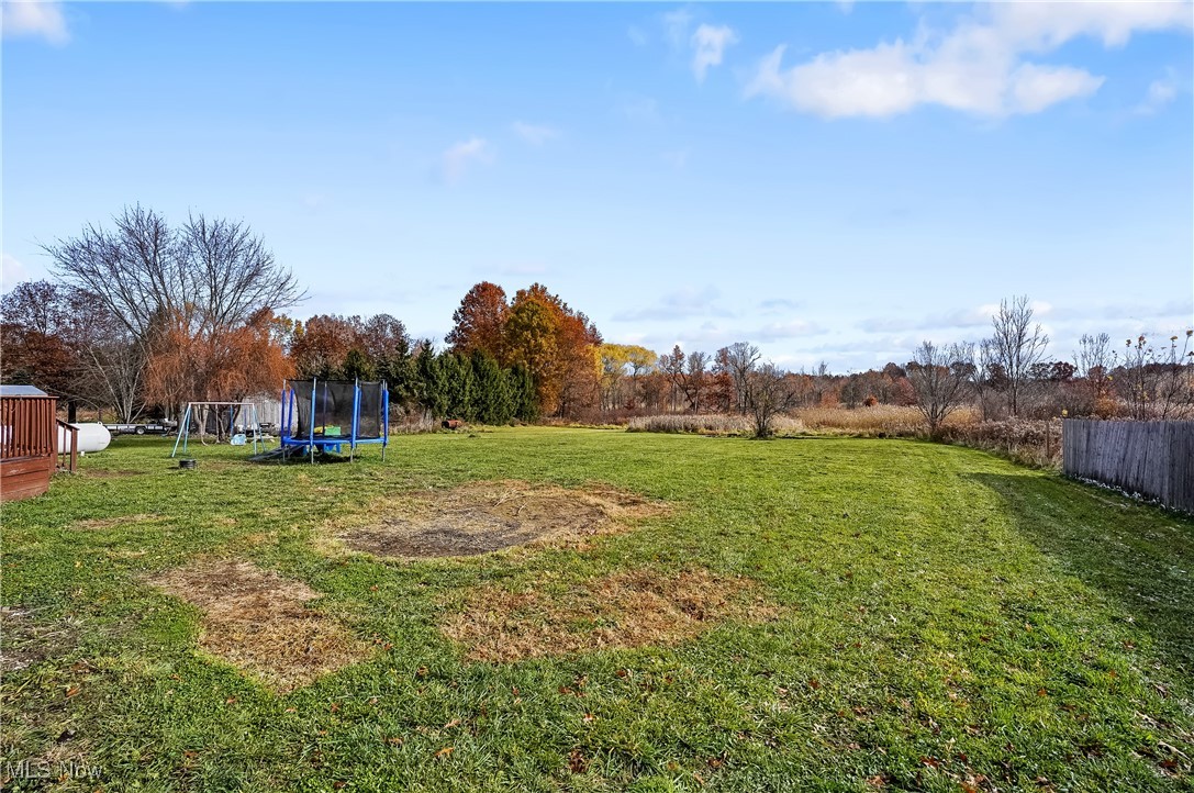 9278 Bryant Road Windham, OH 44288 - Photo 35 of 47 View of yard with a trampoline