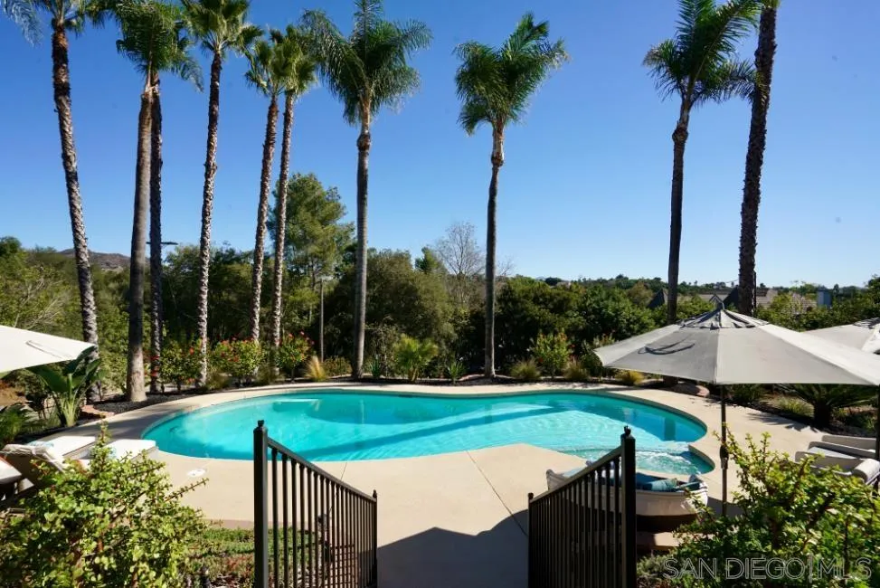 174 Vía De Casa Fallbrook, CA 92028 - Photo 38 of 47 a view of a table and chairs under an umbrella
