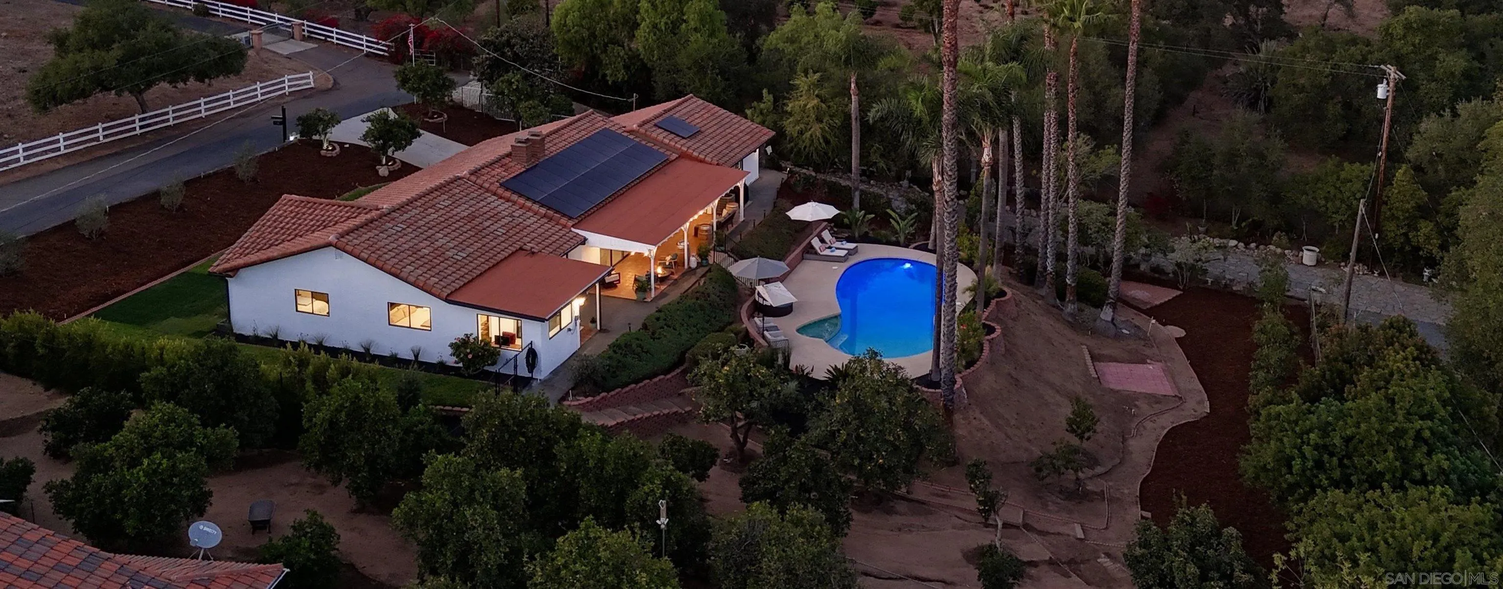 174 Vía De Casa Fallbrook, CA 92028 - Photo 47 of 47 a aerial view of a house with yard swimming pool and outdoor seating