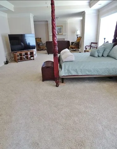 a bathroom with a bathtub and shower