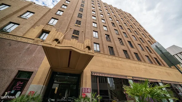 a view of a tall building