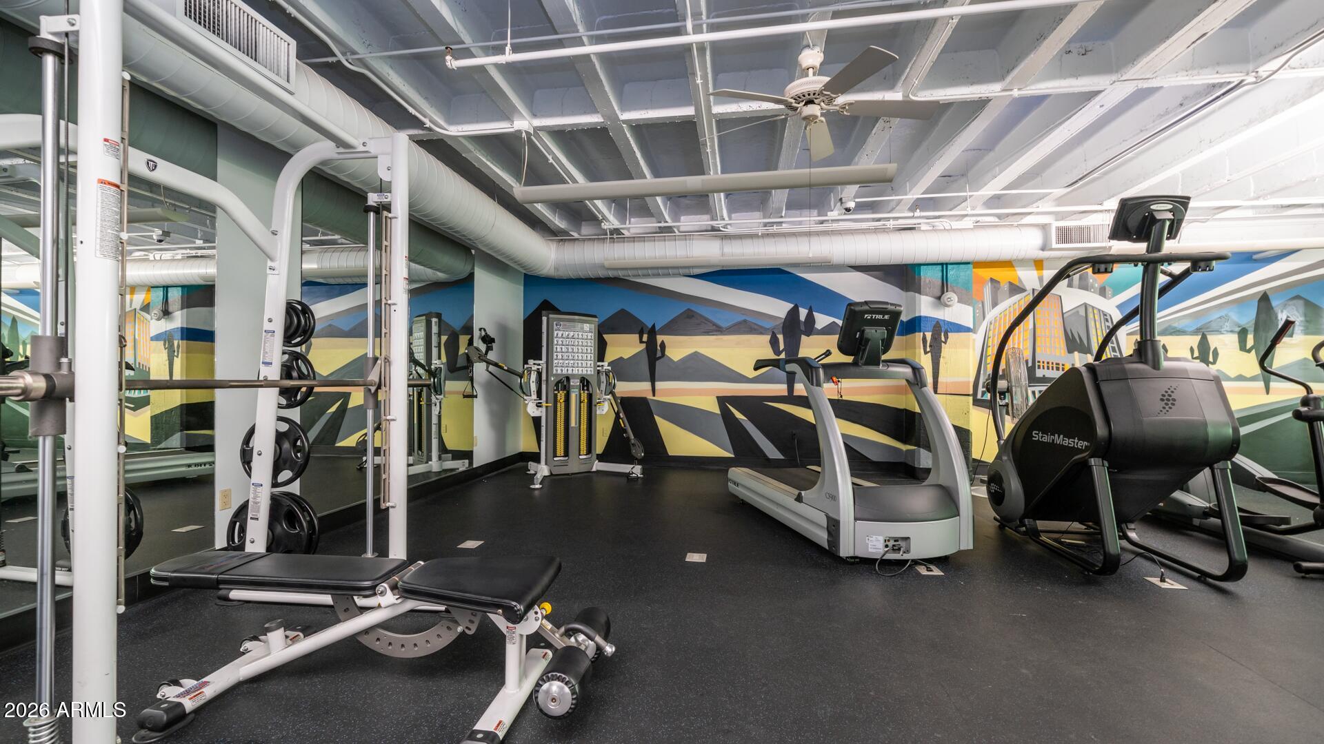 114 West Adams Street, Unit 503 Phoenix, AZ 85003 - Photo 46 of 46 a view of a room with gym equipment