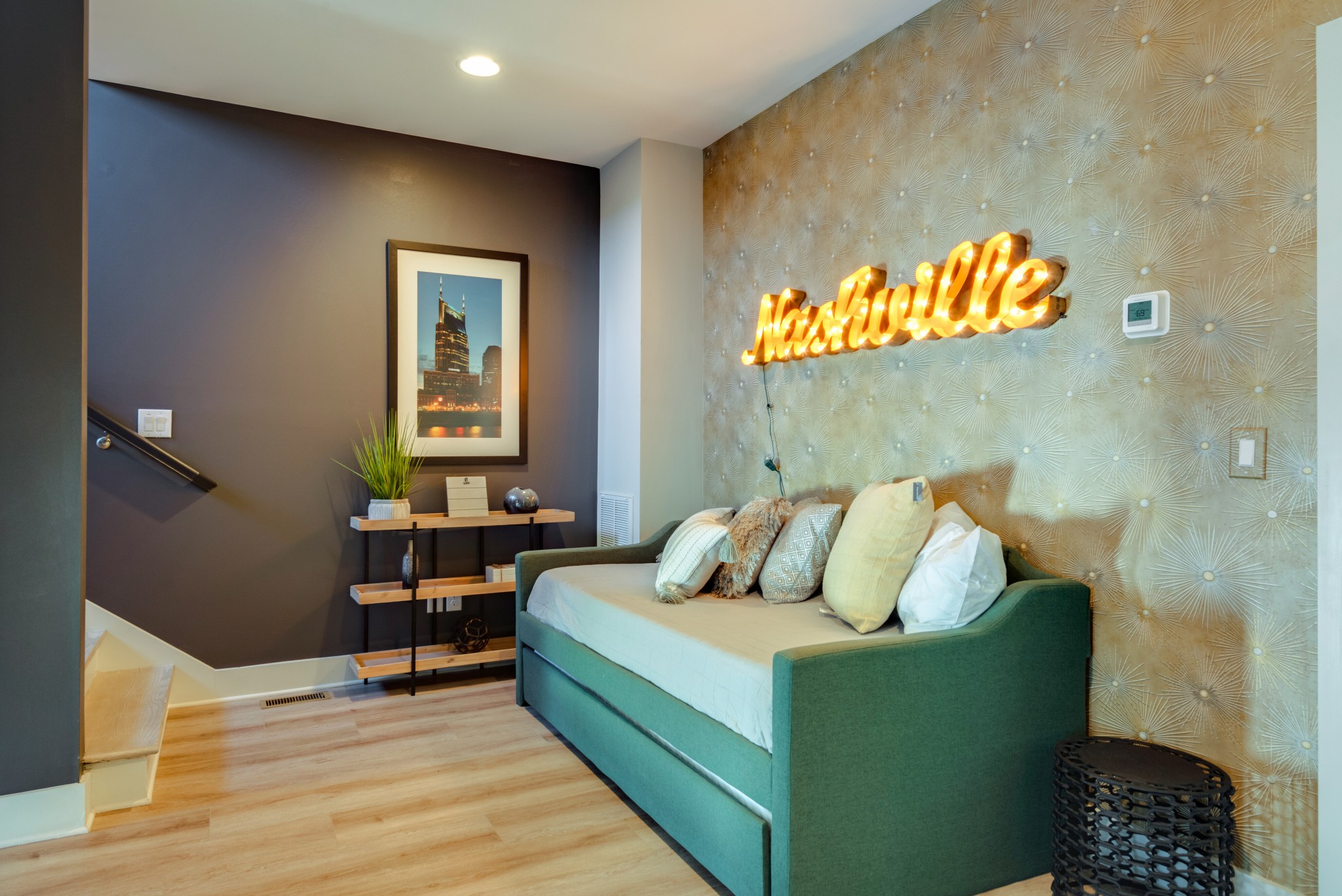 1112 Harmony Way Nashville, TN 37207 - Photo 27 of 44 a bed room with a bed and a couch