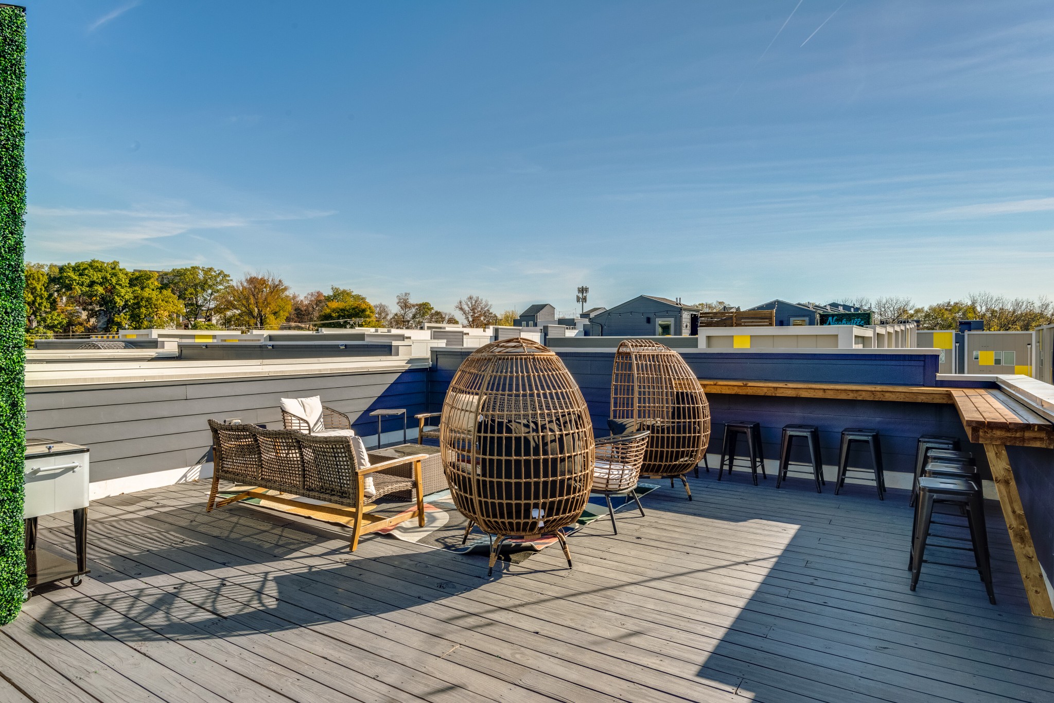 1112 Harmony Way Nashville, TN 37207 - Photo 9 of 44 a roof deck with chairs and wooden floor