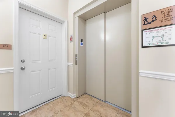 a view of a elevator