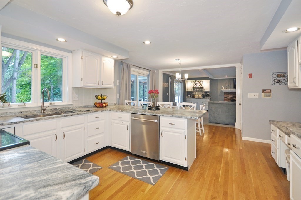 131 Sugar Road Bolton, MA 01740 - Photo 11 of 37 a kitchen with sink cabinets and wooden floor