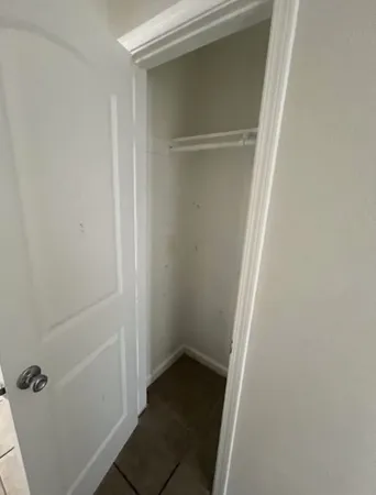 a bathroom with a door