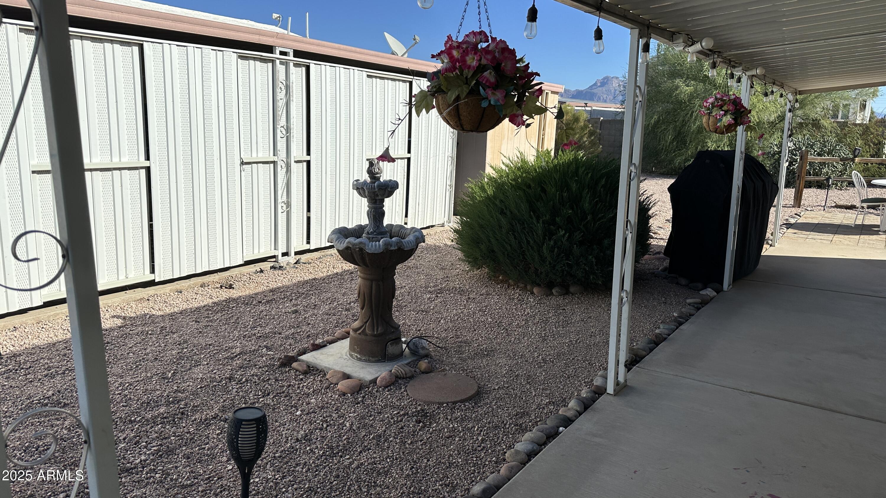 834 South Meridian Road, Unit 105 Apache Junction, AZ 85120 - Photo 35 of 48 a close view of a potted plant in front of a house
