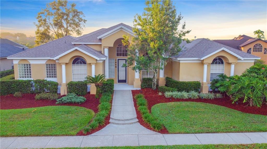 Gorgeous, Immaculate FOUR Bedroom, 2.5 Bath Estate Home with Just-Redone SCREENED POOL & SPA with Southern Exposure and a Two-Car Side Entry Garage!