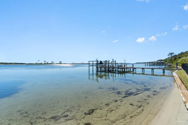 a view of a street with a city view