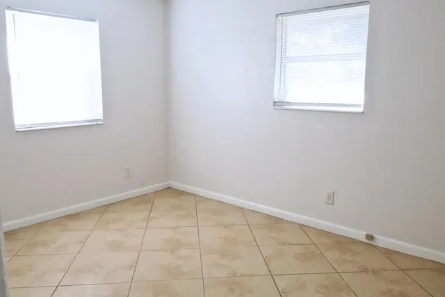 an empty room with a window