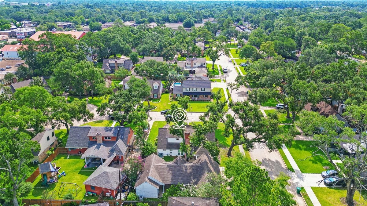 2103 Southwick Street Houston, TX 77080 - Photo 49 of 49 an aerial view of residential house with outdoor space and swimming pool