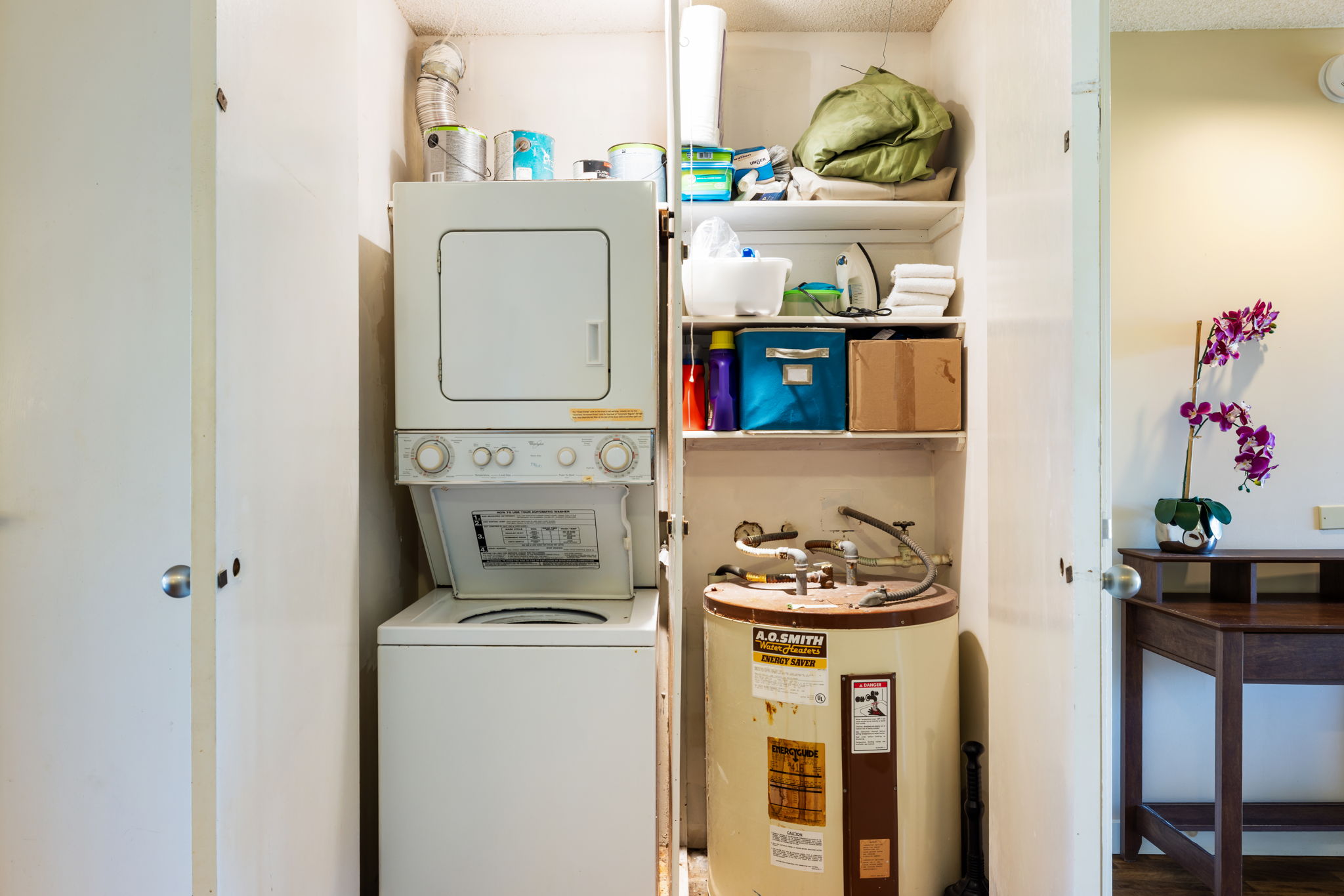 3811 Edward Road, Unit 1206 Princeville, HI 96722 - Photo 21 of 30 a utility room with dryer and washer